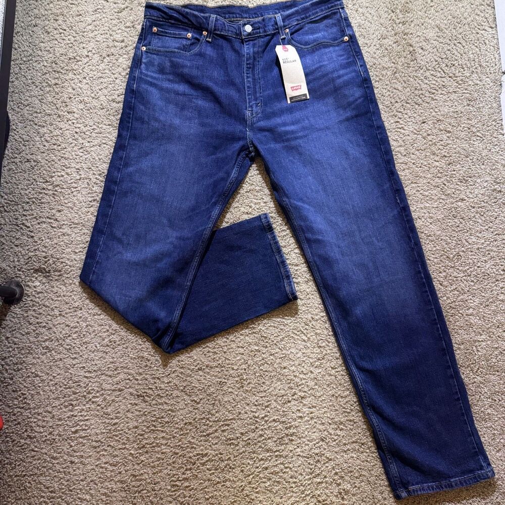 Levis 505 Regular Fit Jeans Men's 38x34 Blue Wash Denim Straight with Tags